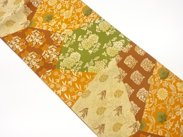 JAPANESE FUKURO OBI / WOVEN FLOWER ARABESQUE